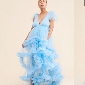 Nothing fits but blue maternity shoot shower dress blue size S/M